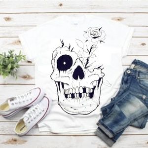 Skull Rose T shirt